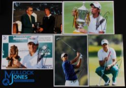 Matteo Manassero Signed Winners and Action Golf Press Photographs (5) to incl receiving the 2010