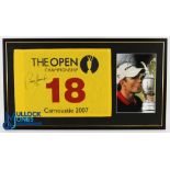 Padraig Harrington 2007 Carnoustie Open Golf Champion Signed Display - to incl signed 18th Pin