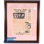 Carnoustie's Mighty Smith Brothers, 2 framed newspaper reproduction prints of the brothers'