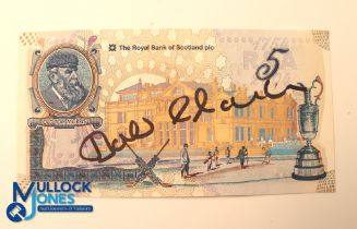 Autograph - Bob Charles Signed Royal Bank of Scotland £5 Banknote - depicting Old Tom Morris, signed