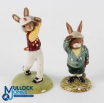 2x Royal Doulton 'Bunnykins' Golfing Figures - 1984 "Bogey Bunnykins" figure with Royal Doulton