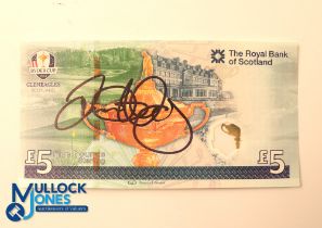 Autograph - Rory McIlroy Signed Royal Bank of Scotland £5 Banknote - depicting Ryder Cup