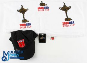 Collection of 2010 Ryder Cup USA Team Items (4) to incl U.S. Team Ryder Cup cap signed by world