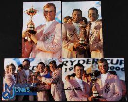 Collection of 2006 European Team Ryder Cup 'After Celebrations' signed Press Photographs (4) - to