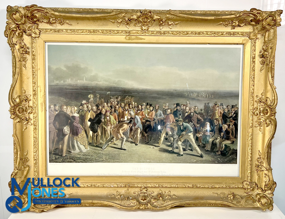 Charles Lees RSA (1800-1880) after - titled and inscribed "The Golfers - The Grand Match played over