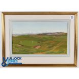 Bill Waugh - Westward Ho! Golf Links original watercolour signed and dated '82 comprising a view