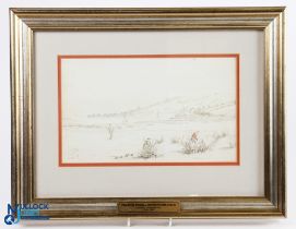 Hopkins, Francis Powell (1830-1913) original watercolour golfing sketch "Lost Ball Westward Ho!"