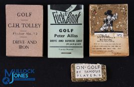 Collection of Golf Flicker Books and Other Related Matters (3) to incl C.J.H Tolley Flicker no.12
