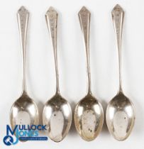 4 Matching Walton Heath Golf Club Silver Tiny Teaspoons - each engraved with the letters WHGC to the