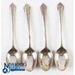 4 Matching Walton Heath Golf Club Silver Tiny Teaspoons - each engraved with the letters WHGC to the
