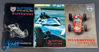 1962 1963 1965 BRDC Motor Sport International Trophy Silverstone programmes with signatures, a