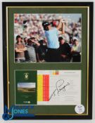 Berhard Langer 2006 Royal Liverpool Open Golf Championship Signed Display comprising signed 2006