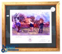 The Simpson Brothers The Links Carnoustie Scotland 1885 Print signed by Trevor Williamson grandson