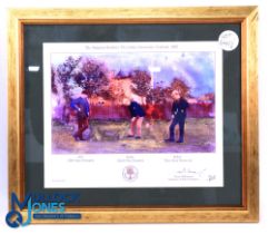 The Simpson Brothers The Links Carnoustie Scotland 1885 Print signed by Trevor Williamson grandson