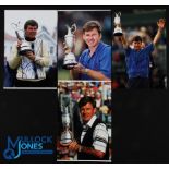 Nick Faldo 3x Open Golf Champion Collection of Signed Open Winners Golf Press Photographs (4) - each