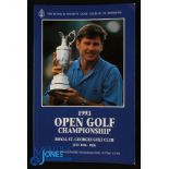 1993 Royal St George's Open Golf Champion Multiple Signed Programme - to incl 8x major winners to