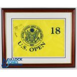 Lee Trevino 1971 US Open Golf Champion Signed 18th Pin Flag - played at Merion Golf Club winning