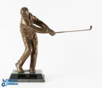1994 Ford Amateur Golf Tournament Home International Winner Bronze Golfing Figure Trophy - mounted