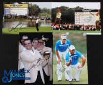 Collection of European Ryder Cup signed Press Photographs from 1997 - 2008 (4) to incl 1997 at