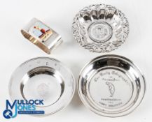 Group of Hallmarked Silver Golfing Related Items (4) - Swansea Bay Golf Club dish, Royal Liverpool