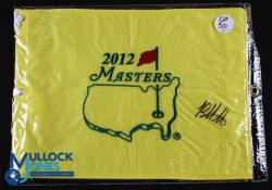 Bubba Watson 2012 Masters Golf Champion Signed Pin Flag - official souvenir embroidered pin flag