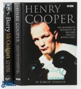 Boxing Henry Cooper Signed Biography Book with a signed photograph - title page has a good signature