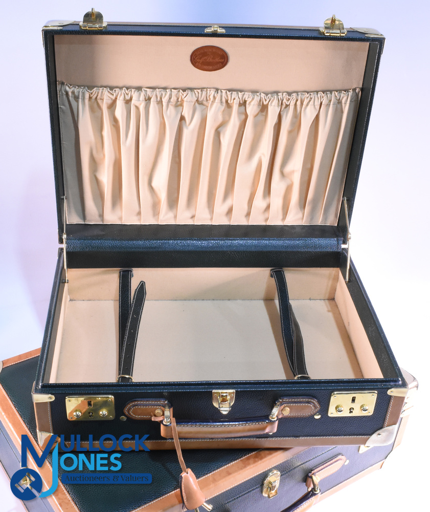 Pair Golf Brother Royal Troon Golf Club Suitcase Luggage, His & Her's - all Florentine leather - Image 3 of 4