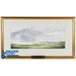 Original water colour "Perfection - 14th Hole West Links North Berwick" signed Bowie to lower