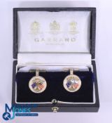 1993 Johnnie Walker Ryder Cup Golf Garrard Cufflinks: a pair of silver gilt cufflinks in original