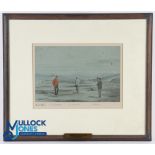 Hopkins, Francis Powell - Major Shortspoon (1830-1913) original golfing watercolour on tinted