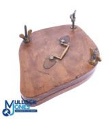 Tennis - Early Benetfink & Co London Pear Shaped Wooden and Brass Multiple Tennis Racket Press - for