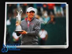 Rory McIlroy Collection of Signed Winners and Golf Action Press Photographs (17) - 10x with trophies