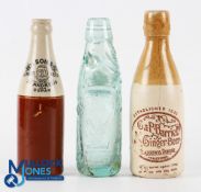 Collection of Various Early St Andrews and Dundee Ginger Beer Stoneware and Glass Bottles (3) to