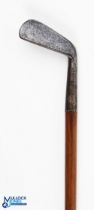 Army & Navy Stores smf iron head mashie Sunday Golf Walking Stick with good brass tip overall 33"