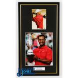 Tiger Woods 2006 Royal Liverpool Open Golf Champion Signed Photograph Display - including large