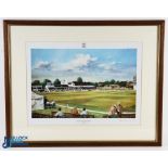 Cricket Print: The County Ground Hove Alan Fearley ltd ed no.203/850, signed by artist in pencil,