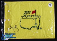 Adam Scott Masters Golf Champion Signed Pin Flag - official souvenir embroidered pin flag signed
