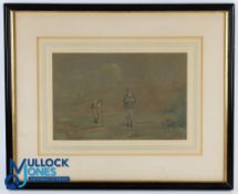 Hopkins, Francis Powell - Major Shortspoon (1830-1913) original golfing scene signed Major S (