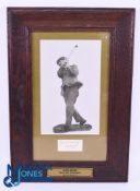 Rare 1914 James Braid "Driving" at Open Golf Championship Signed Photograph Display - taken at the