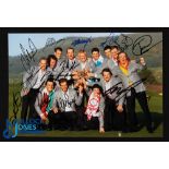 2010 Ryder Cup Celtic Manor European Team Post Match Signed Photograph - informal group shot of