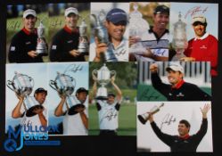 Padraig Harrington 3x Major Winner Collection of Signed Winners Golf Press Photographs (10) to