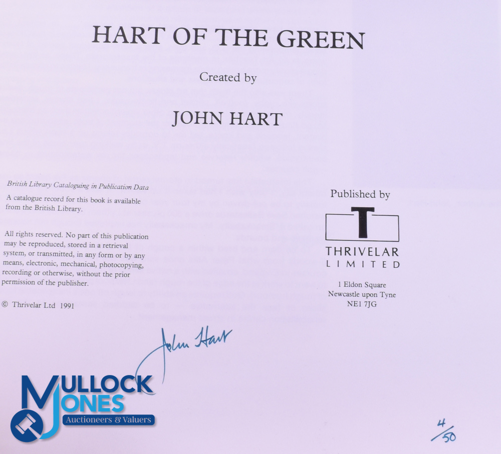 John Hart signed Golfing Book and Sketches (6) to incl ltd ed "Hart of The Green - Humour for Real - Image 2 of 2