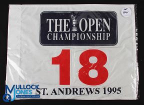 1995 St Andrews Open Golf Championship 18th Hole White Pin Flag - won by John Daly - unused in