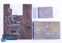 Interesting Collection of 3x large Clubmakers Irons and Putters Advertising Printers Block Plates (