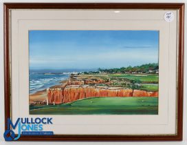 Vale De Lobo Golf Course Portugal - original watercolour of the famous par 3 by artist John Taylor