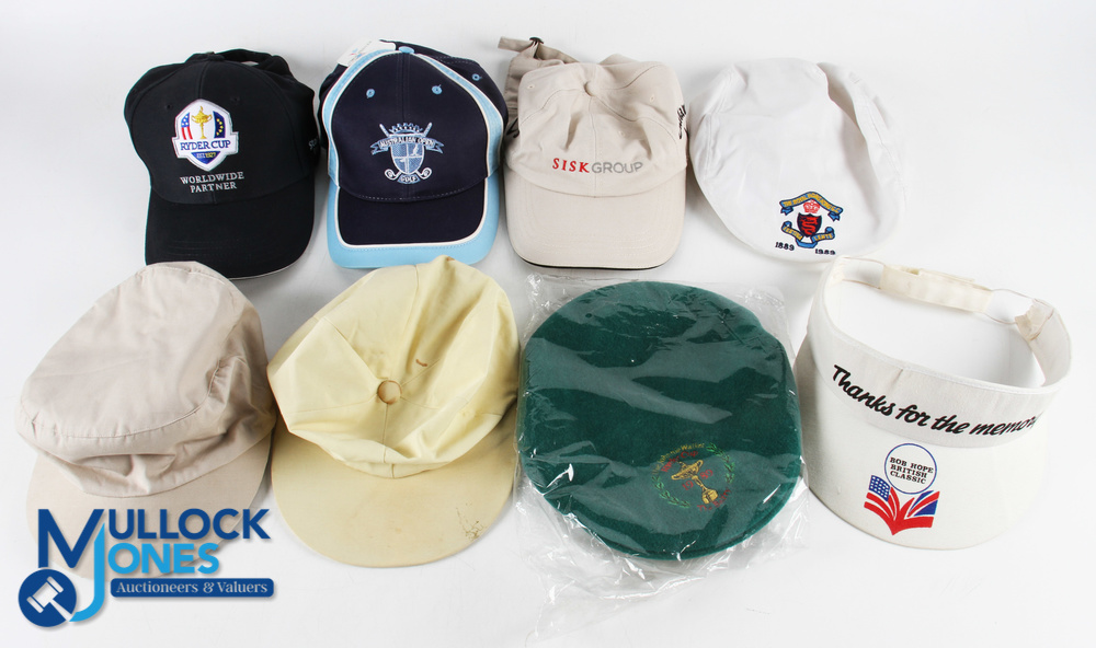 Golf Cap Hat Collection - a good selection to include Johnie Walker Ryder Cup 1989 made by Kangol