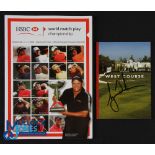 Scarce Tiger Woods 2006 HSBC World Match Play Championship signed programme and signed score card (