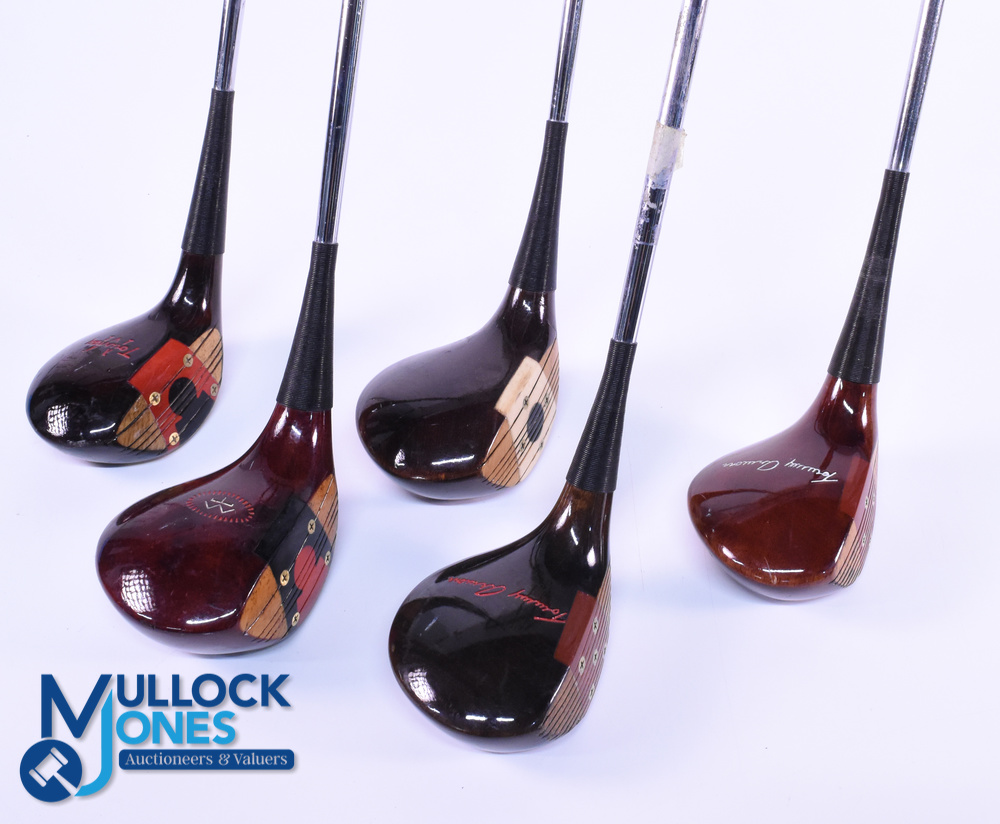 5x Various MacGregor persimmon woods features 1 wood ST4W, Tourney 1 wood M9TW, Tommy Armour Tourney