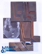 Interesting Collection of Various Clubmakers Irons Advertising Copper and Metal Printing Block