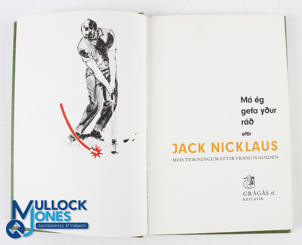 1968 Take a Tip from Me Jack Nicklaus Icelandic 1st edition, all in Icelandic - Image 2 of 2